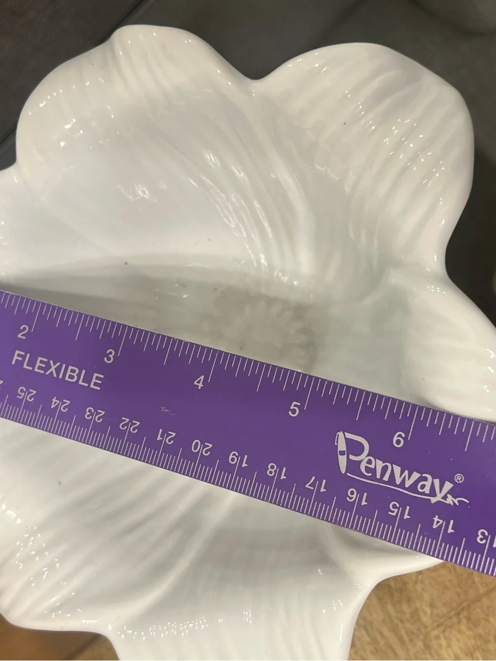 Pier 1 White Floral Ceramic Serving Bowl - Elegant Home Dining